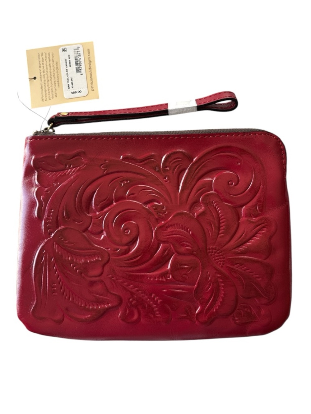 NWT Patricia Nash Cassini Embossed Leather Wristlet  ($89 Retail)